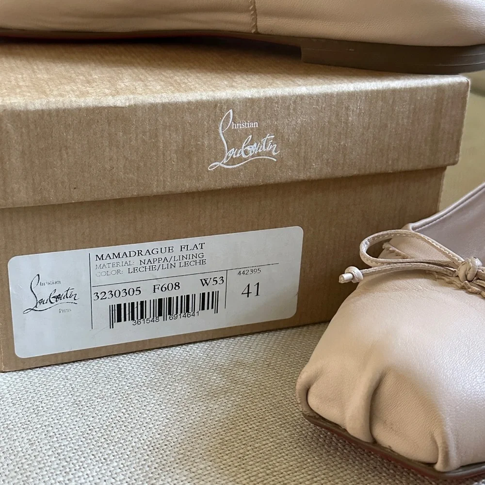 Christian Louboutin Mamadrague Ballet Flat in Leche (ballet pink) sz 41 worn 4x - Picture 3 of 13